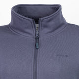 Sfida Perry Mens Fleece Full Zip Jacket - Washed Navy (Stand Collar Track Top)