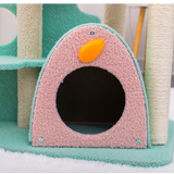 Furbulous 1.46m Cat Tree Scratching post and Adventure Cat tower - Green Leaf