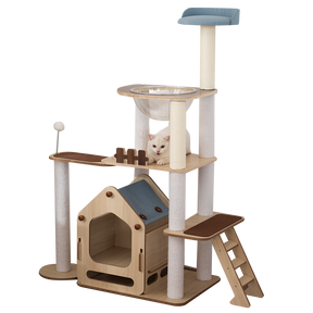 Furbulous 1.46m Cat Tree Mega Cat Tower and Scratching Post - Windmill style