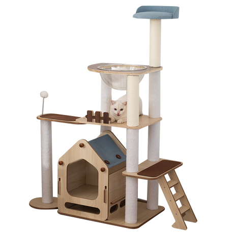 Furbulous 1.46m Cat Tree Mega Cat Tower and Scratching Post - Windmill style