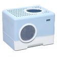 Furbulous Camera Shape Anti-Splashing Enclosed Cat Drawer Litter Box - Blue