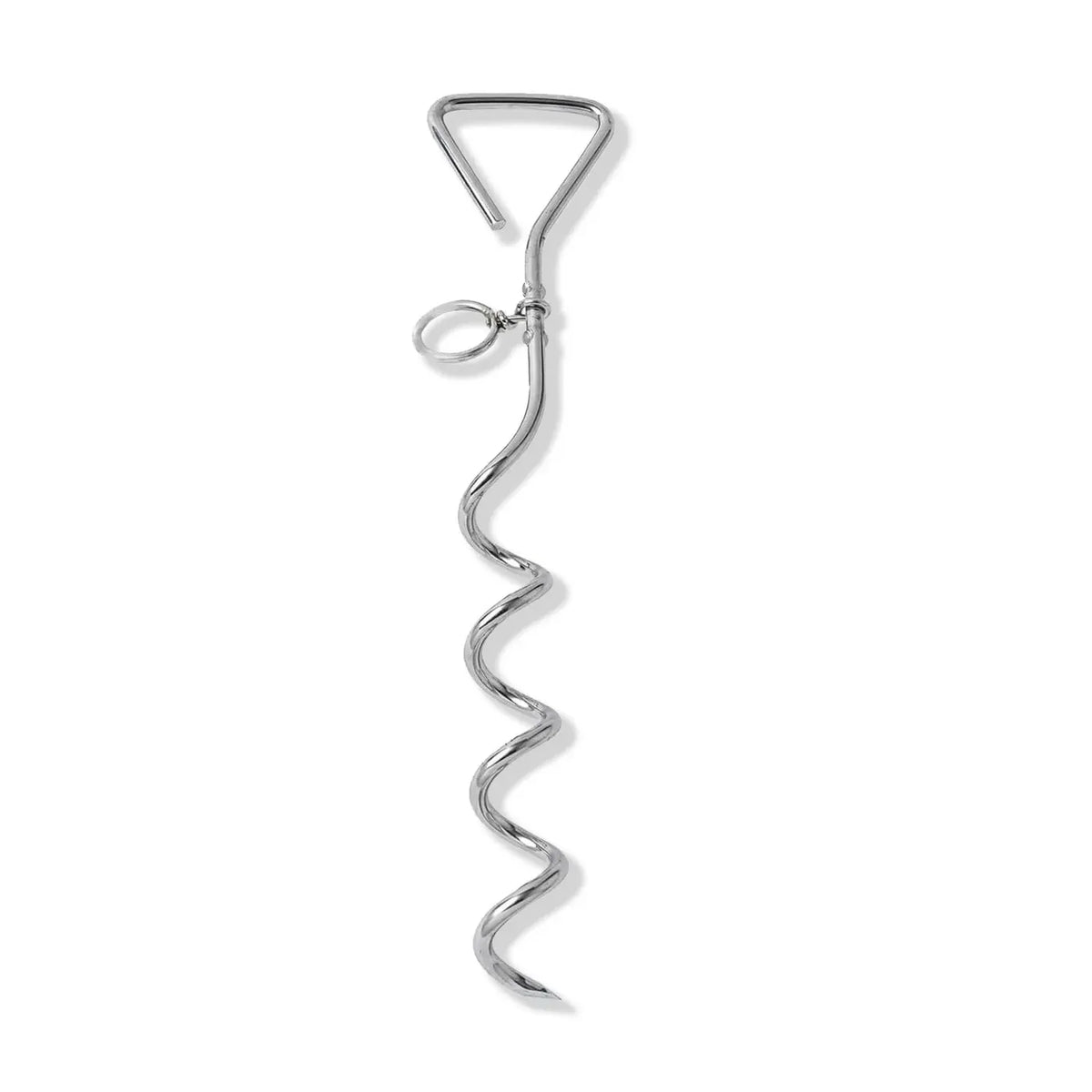 16" Inch Dog Tie-Out Stake Spiral Anchor Stake for All Cable Leash Chains (Heavy Duty Metal)