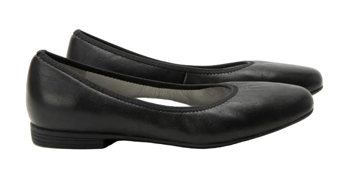 Alegria Arielle Womens Leather Flats - Black (Slip Resistant Shoes)
