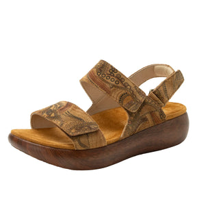 Alegria Bailee Womens Leather Slingback Sandals - Folkie (Rocker Sole Comfort Shoes)