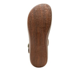 Alegria Bianca Womens Comfort Rocker Sole Leather Sandals in Walnut