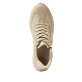 Alegria Eazeer Womens Athletic Shoes - Beige (Hiking Sneakers w/ Side Zip)