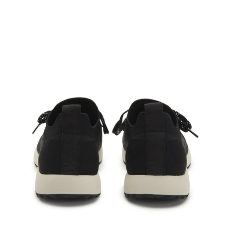 TRAQ Froliq Womens Walking Shoes Knit Lace-Up Lightweight Cushioned in Black