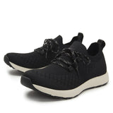TRAQ Froliq Womens Walking Shoes Knit Lace-Up Lightweight Cushioned in Black