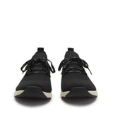 TRAQ Froliq Womens Walking Shoes Knit Lace-Up Lightweight Cushioned in Black