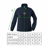 Kids Polar Fleece Full Zip Jumper Jacket Winter Warm in Navy Blue