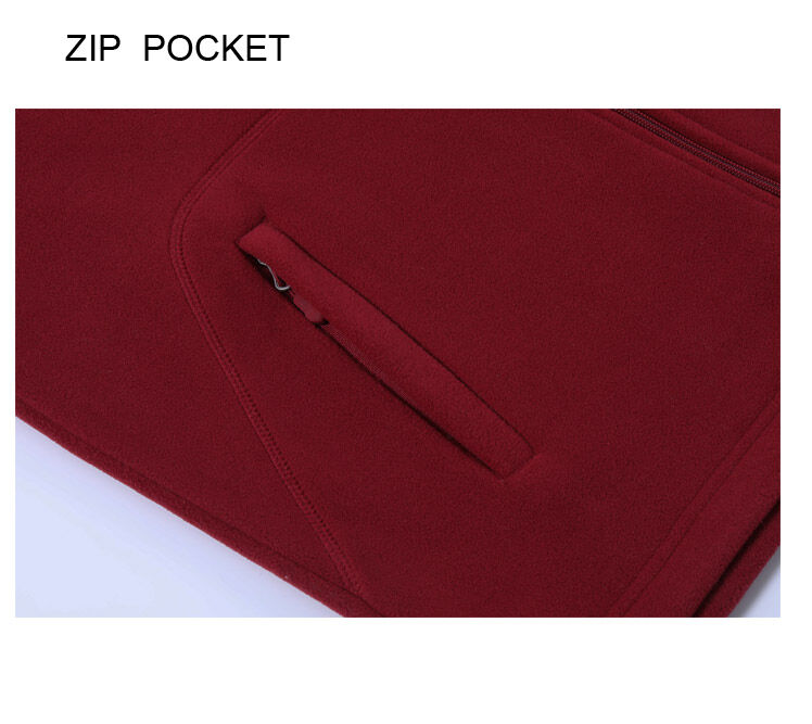 Kids Polar Fleece Full Zip Jumper Jacket Winter Warm in Burgundy