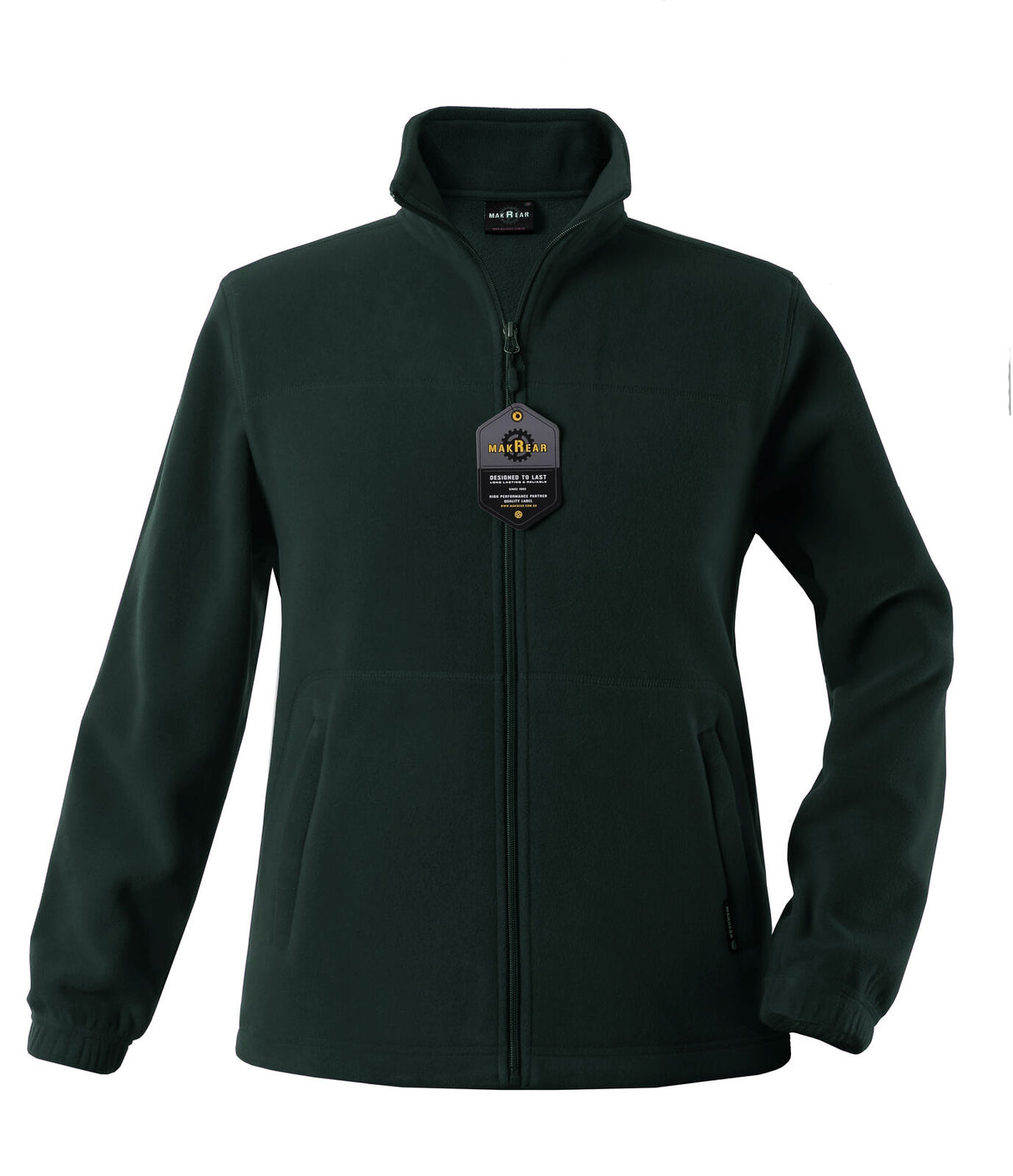 Mens Polar Fleece Full Zip Jumper Jacket Winter Warm in Bottle Green