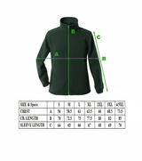 Mens Polar Fleece Full Zip Jumper Jacket Winter Warm in Bottle Green