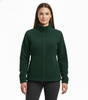 Womens Polar Fleece Full Zip Jumper Jacket Winter Warm in Bottle Green - 18