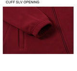 Womens Polar Fleece Full Zip Jumper Jacket Winter Warm in Burgundy