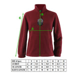Womens Polar Fleece Full Zip Jumper Jacket Winter Warm in Burgundy