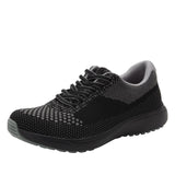 TRAQ Goalz Womens Walking Shoes Knit Q-Sport Slip-Resistant Walker 2 in Black