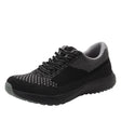 TRAQ Goalz Womens Walking Shoes Knit Q-Sport Slip-Resistant Walker 2 in Black