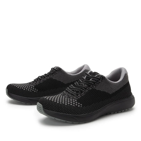 TRAQ Goalz Womens Walking Shoes Knit Q-Sport Slip-Resistant Walker 2 in Black