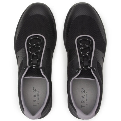 TRAQ Intent Mens Walking Shoes Smart Comfort Trainer Slip Resistant in Black