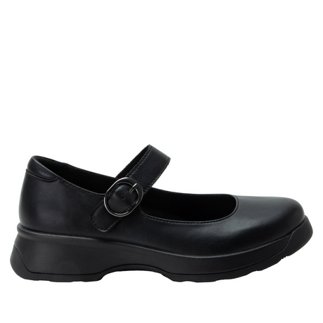 Alegria Womens Jazmine Mary Jane Leather Sandals - Black Nappa (JAZ-601)