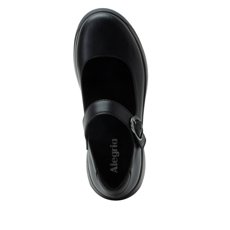 Alegria Womens Jazmine Mary Jane Leather Sandals - Black Nappa (JAZ-601)
