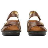 Alegria Kelsi Womens Slingback Leather Comfort Sandals in Marrone