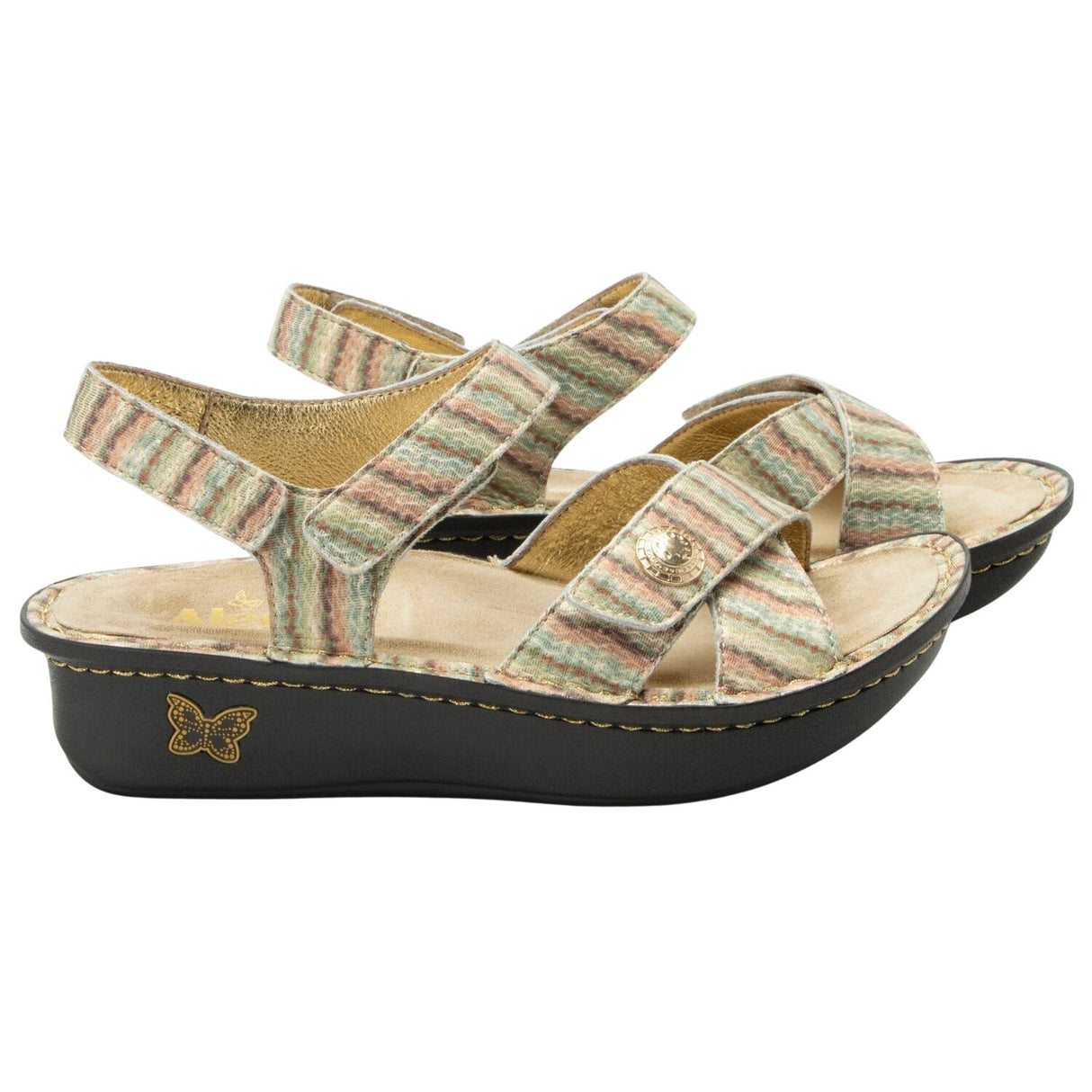 Alegria Kelsi Womens Slingback Leather Comfort Sandals in Spumoni