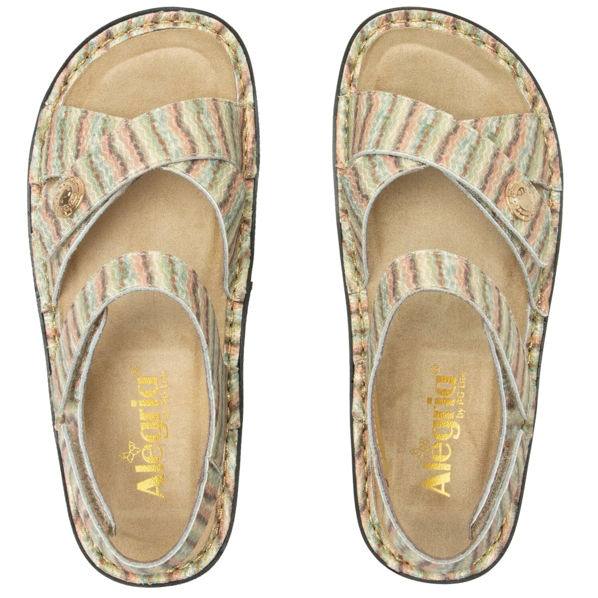 Alegria Kelsi Womens Slingback Leather Comfort Sandals in Spumoni