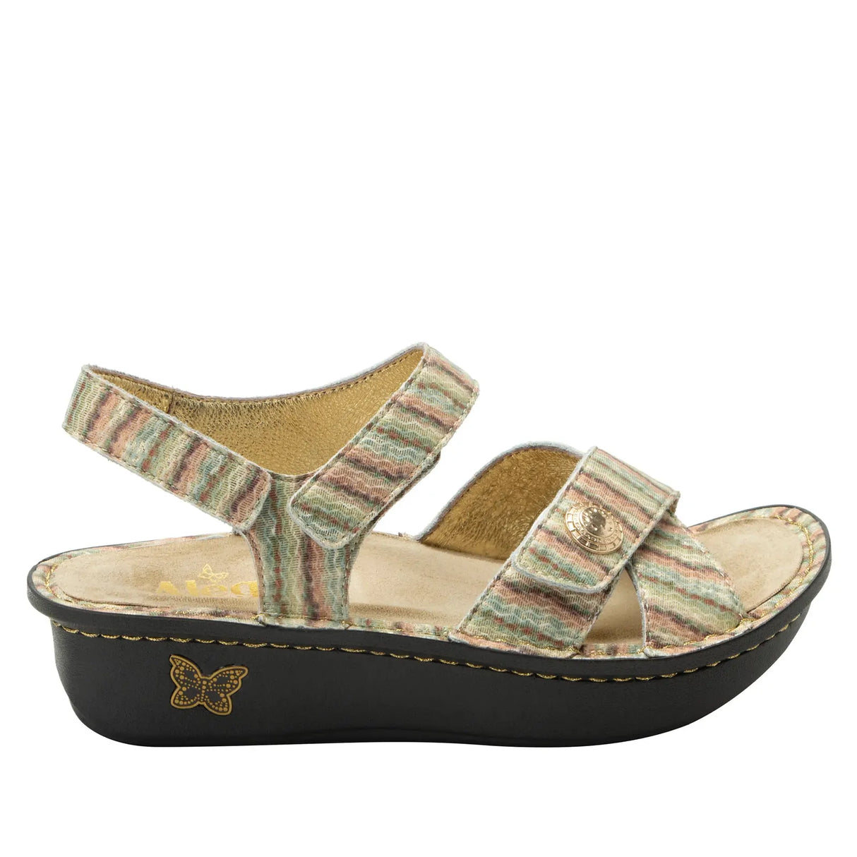 Alegria Kelsi Womens Slingback Leather Comfort Sandals in Spumoni