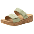 Alegria Mena Womens Sandals Leather Adjustable Straps Cork Wedge in Sea Foam - EUR 39