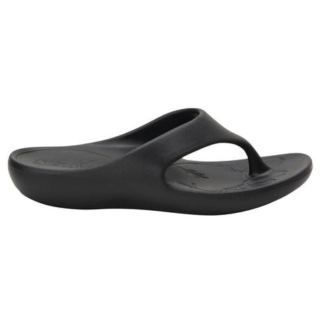 TRAQ Ode Womens Sandals Lightweight EVA Arch Support Comfort Thong in Black