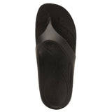 TRAQ Ode Womens Sandals Lightweight EVA Arch Support Comfort Thong in Black