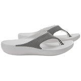 Alegria Ode Womens Sandals RecoverMe Arch Support Thong in Black & White Stripes