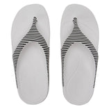 Alegria Ode Womens Sandals RecoverMe Arch Support Thong in Black & White Stripes