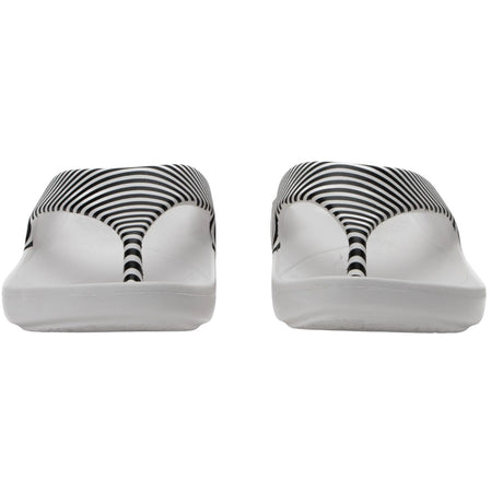 Alegria Ode Womens Sandals RecoverMe Arch Support Thong in Black & White Stripes