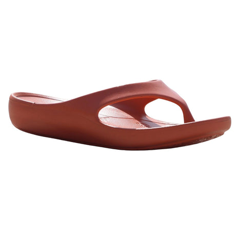 TRAQ Ode Womens Sandals Gloss Lightweight EVA Arch Support Thong in Tangerine