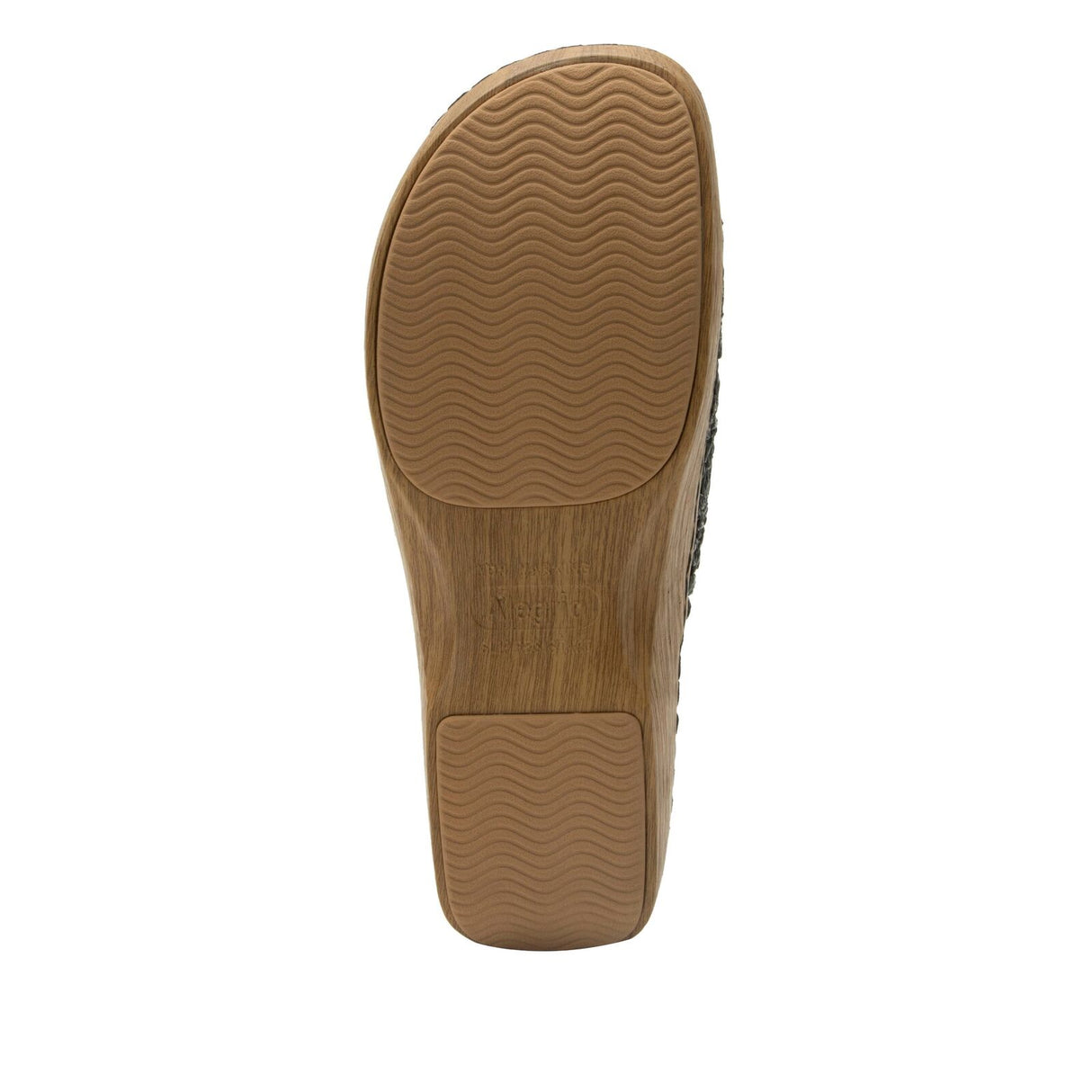 Alegria Oona Womens Slide Sandals Raffia Adjustable Comfort Non Slip 1.75" Heel in Black