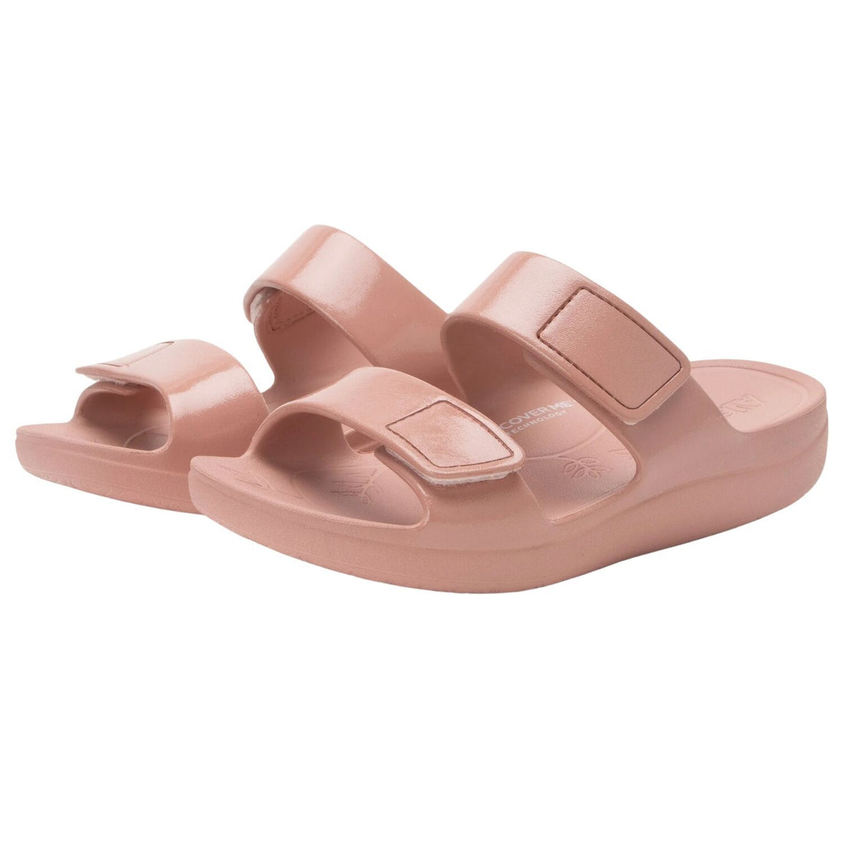 Orbyt Women’s Double Strap EVA Slide Sandals w/ Adjsutable Straps in Dusty Rose