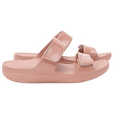 Orbyt Women’s Double Strap EVA Slide Sandals w/ Adjsutable Straps in Dusty Rose