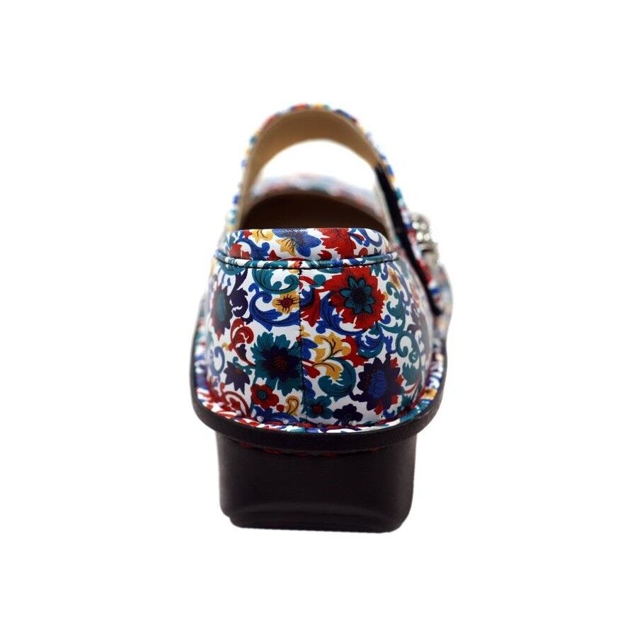 Alegria Paloma Womens Leather Mary Jane Slip Resistant Shoes in Primary Party