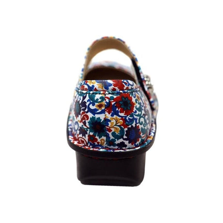 Alegria Paloma Womens Leather Mary Jane Slip Resistant Shoes in Primary Party