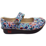 Alegria Paloma Womens Leather Mary Jane Slip Resistant Shoes in Primary Party