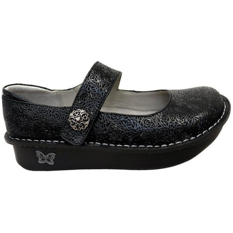 Alegria Paloma Womens Mary Jane Shoes Embossed Leather Comfort APMA in Inky - EUR 41