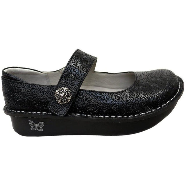 Alegria Paloma Womens Mary Jane Shoes Embossed Leather Comfort APMA in Inky - EUR 41