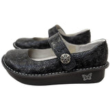 Alegria Paloma Womens Mary Jane Shoes Embossed Leather Comfort APMA in Inky