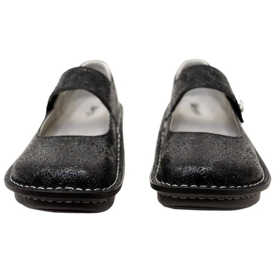 Alegria Paloma Womens Mary Jane Shoes Embossed Leather Comfort APMA in Inky