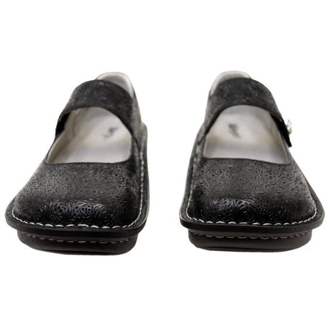 Alegria Paloma Womens Mary Jane Shoes Embossed Leather Comfort APMA in Inky