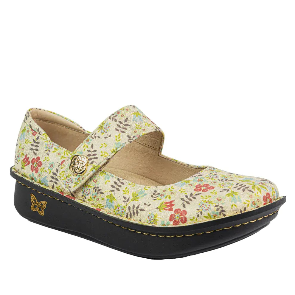 Alegria Paloma Womens Mary Jane Slip Resistant Shoes in Good As Gold