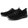 PEAQ Mens Smart Shoes Q-Chip Smart Step Counter Knit Lace-Up Sneakers in Black
